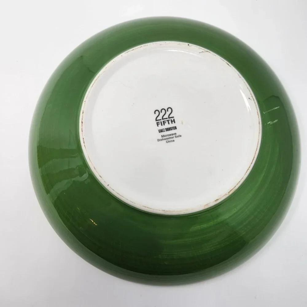 Vintage Large Pasta Serving Bowl - 222 Fifth Chez Rooster - 13.25